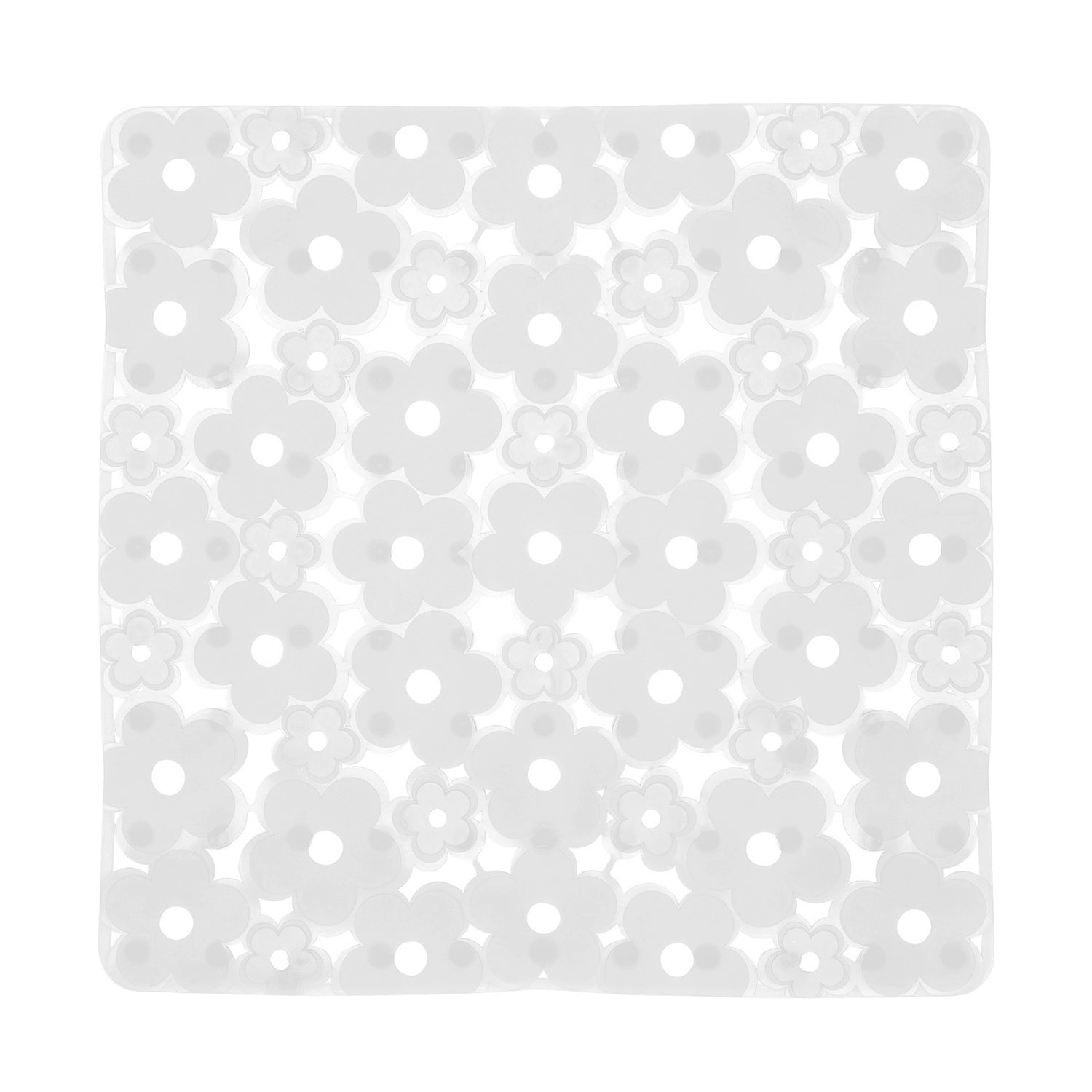 Tappeto antiscivolo doccia 53x53 in PVC modello Margherita di Gedy - Trasparente by CeramicStore | Lo specialista del tuo bagno