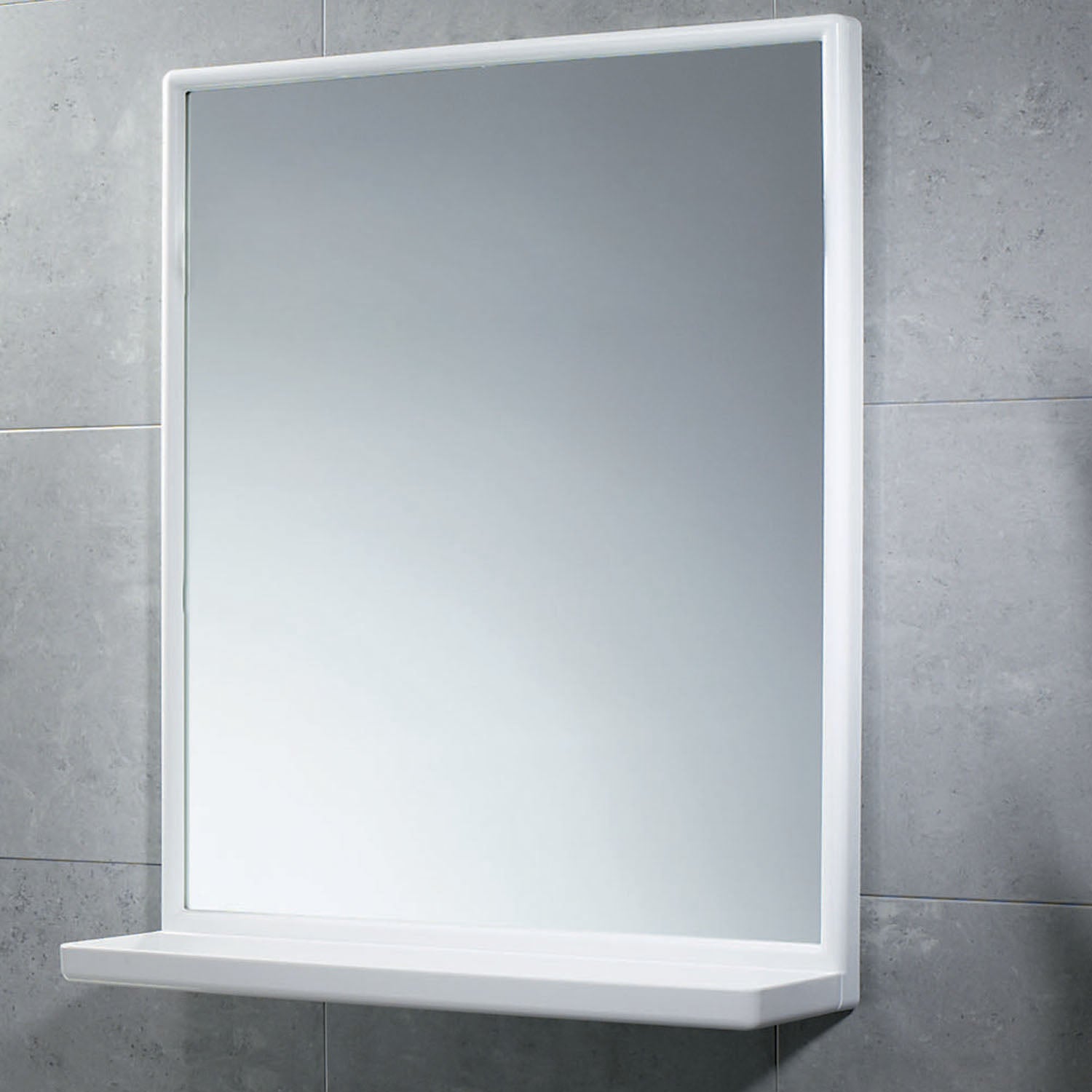 Specchio 45x60 con mensola di Gedy - Bianco by CeramicStore | Lo specialista del tuo bagno