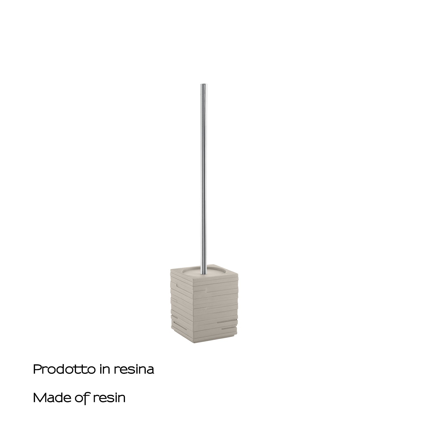  Scopino da appoggio con ciuffo in setole Gedy serie Quadrotto - Tortora chiaro by CeramicStore | Lo specialista del tuo bagno