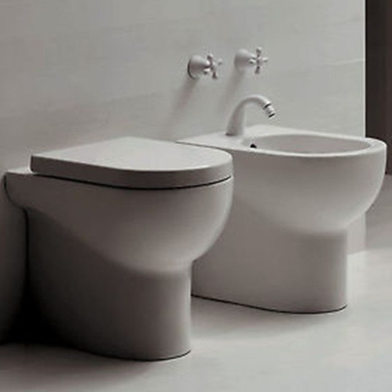 Sanitari Filoparete Ceramica Azzurra Mini Nuvola WC + BIDET + SEDILE SOFT CLOSE 4