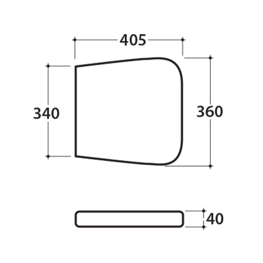  Coprivaso chiusura rallentata STONE 45 bianco