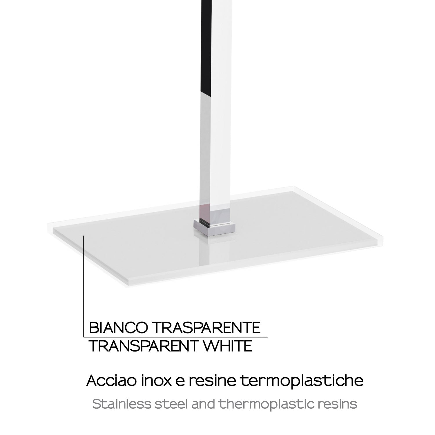  Piantana portasalviette in Acciaio Inox Gedy di Rainbow - Bianco