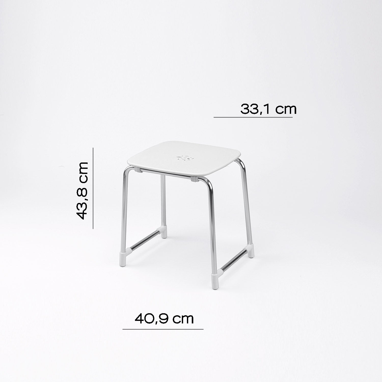  Sgabello Prima Classe di Gedy in Alluminio e ABS - Bianco