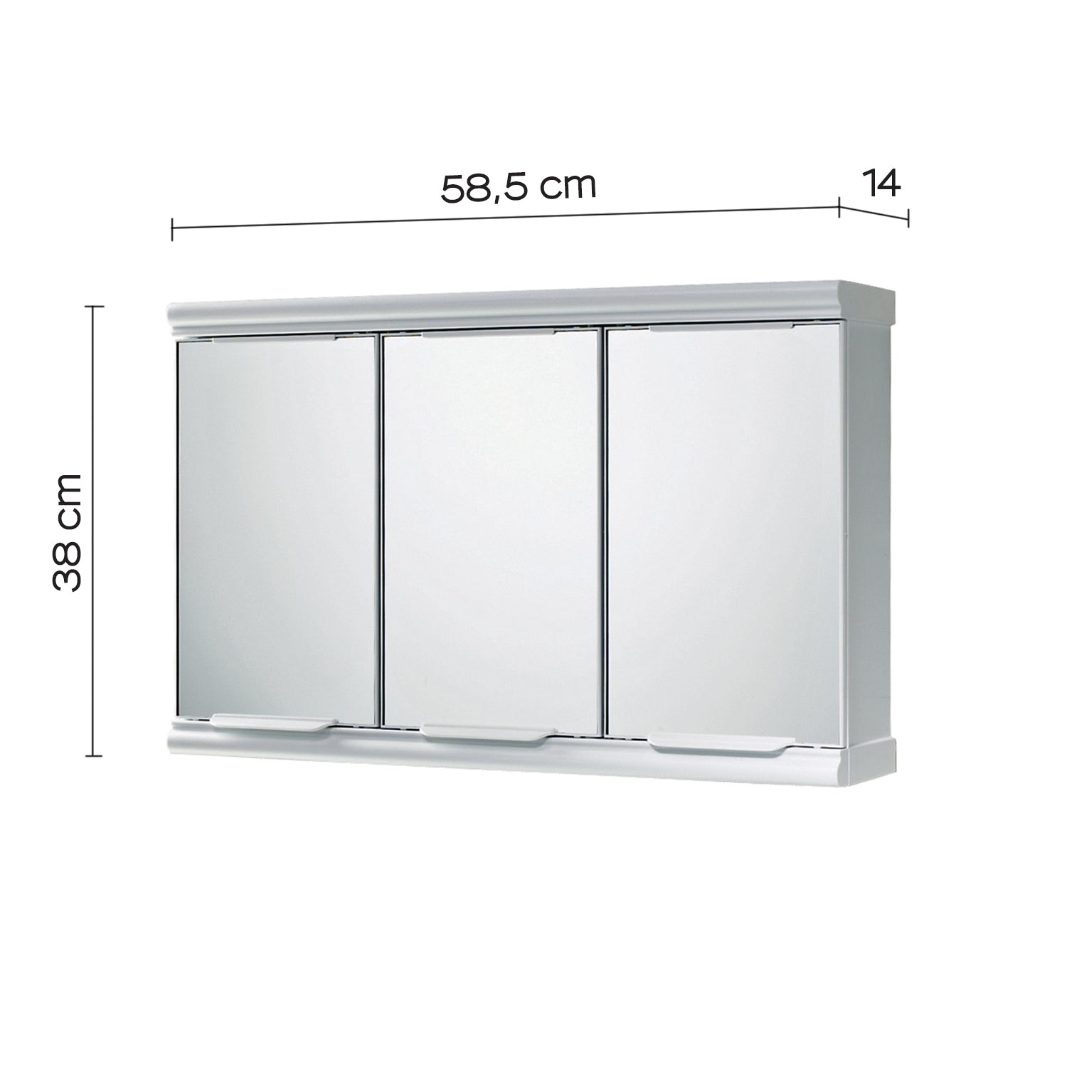  Specchio contenitore con 3 ante e 2 ripiani modello Princess di Gedy - Bianco by CeramicStore | Lo specialista del tuo bagno