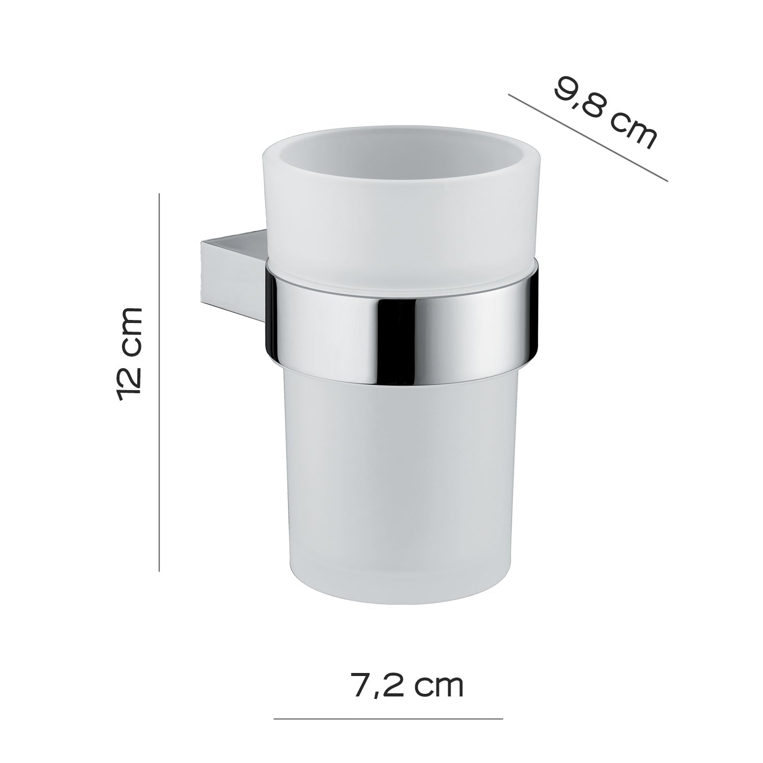  Portaspazzolini in ottone e Cromall Gedy serie Canarie - Cromato
