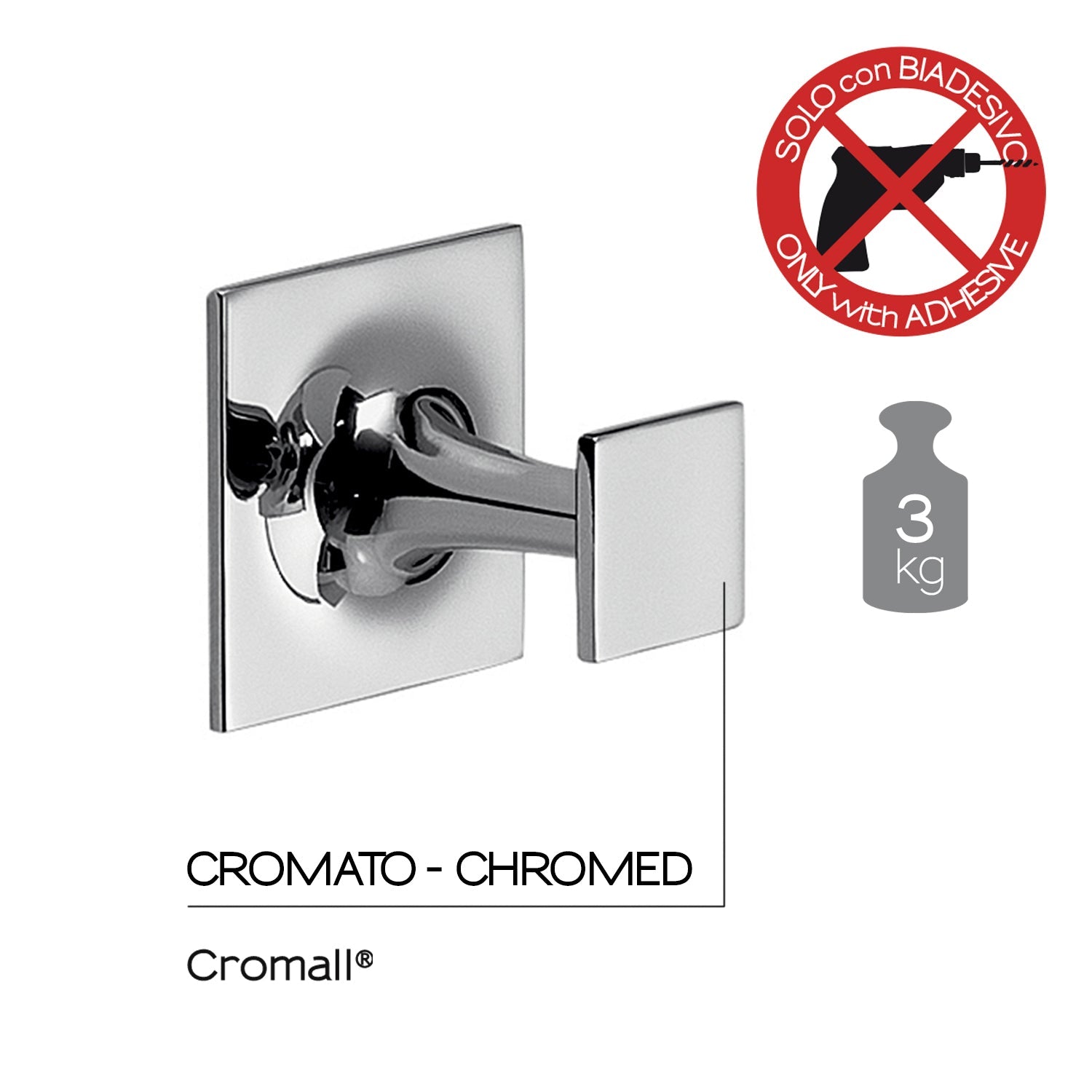  Appendiabiti in ottone e Cromall Wizard di Gedy - Cromato by CeramicStore | Lo specialista del tuo bagno
