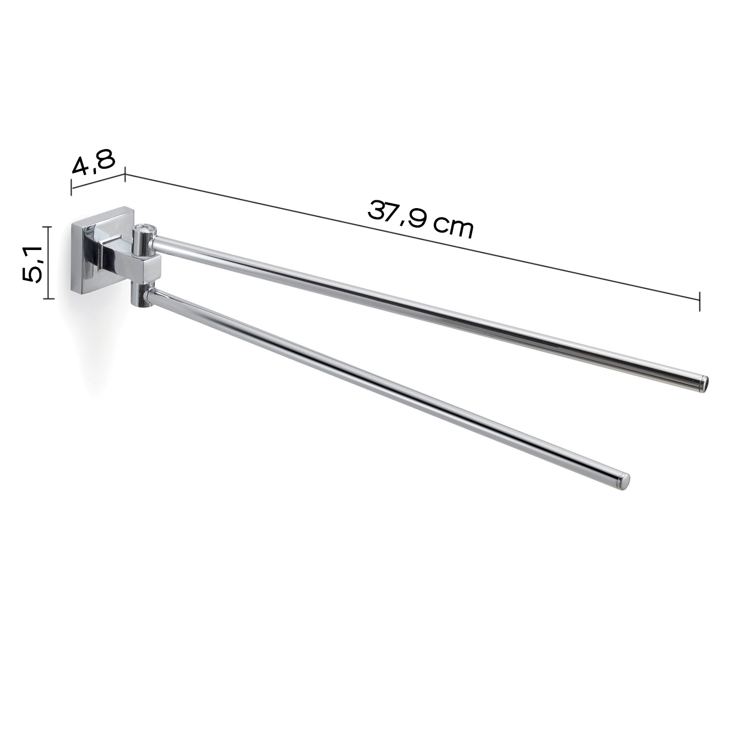  Porta asciugamani a snodo di Gedy serie Olimpo - Cromato by CeramicStore | Lo specialista del tuo bagno