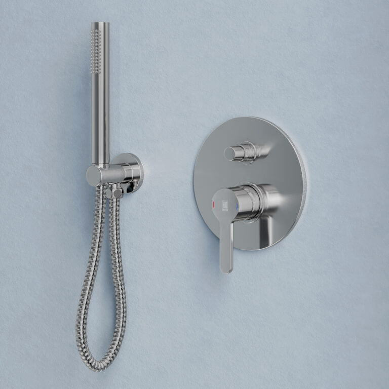 Miscelatore da incasso per doccia con deviatore RubiFlux serie Lume