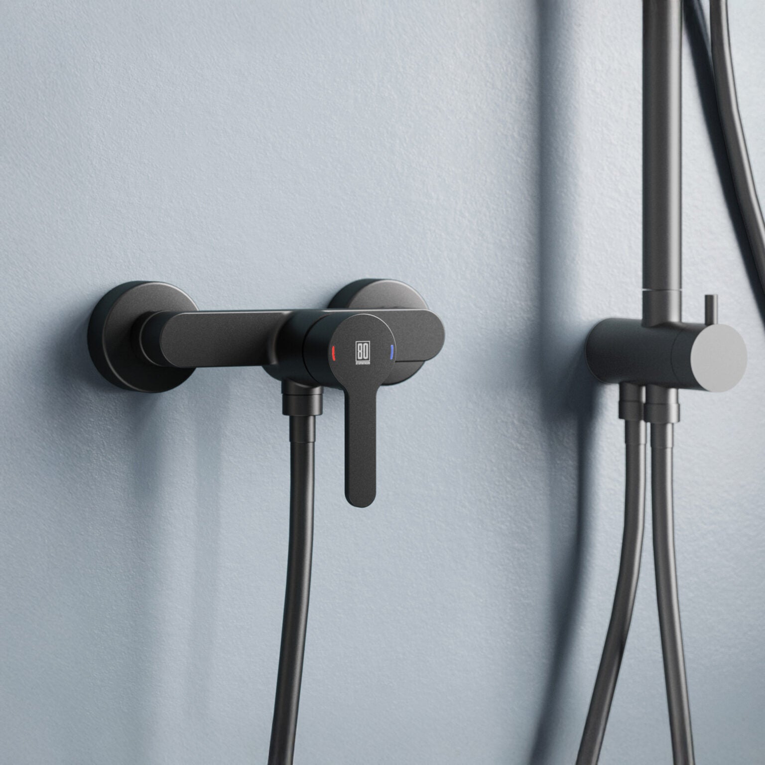 Miscelatore doccia esterno monocomando Rubiflux serie Lume 2