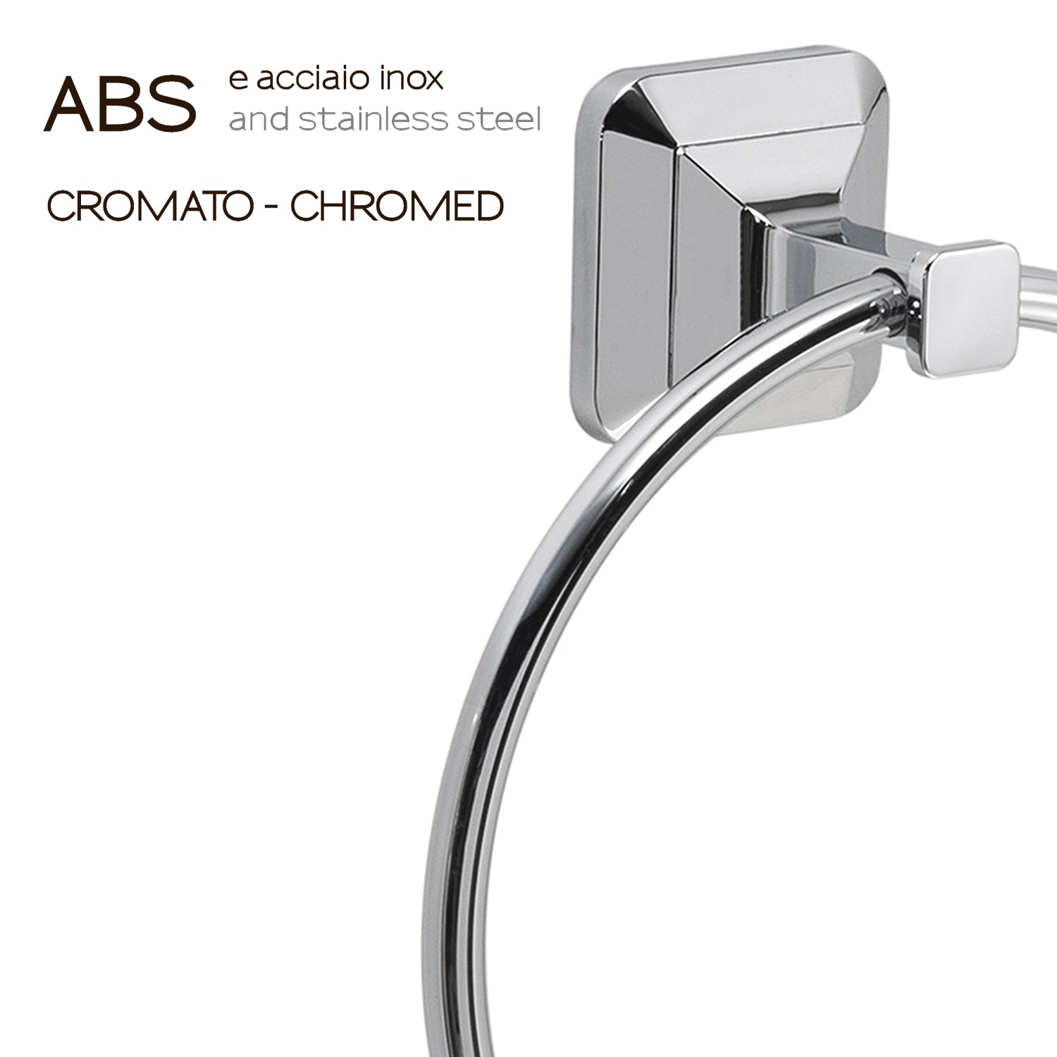  Portasalviette ad anello con ventosa Gedy Ventus cm 18.8x6x20.5 in Acciaio Inox by CeramicStore | Lo specialista del tuo bagno