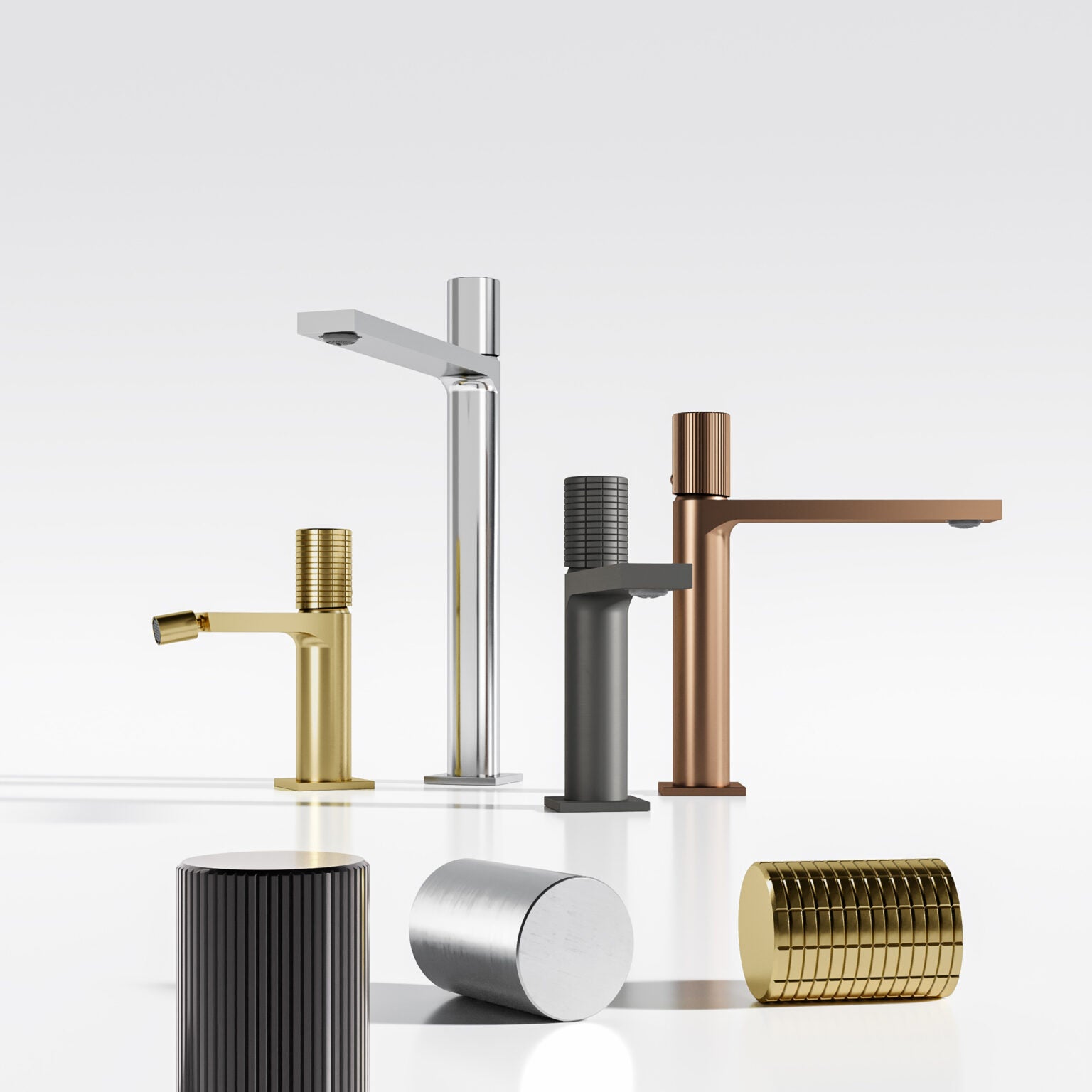 Miscelatore lavabo alto personalizzabile RubiFlux serie Sculpt - varie finiture 4