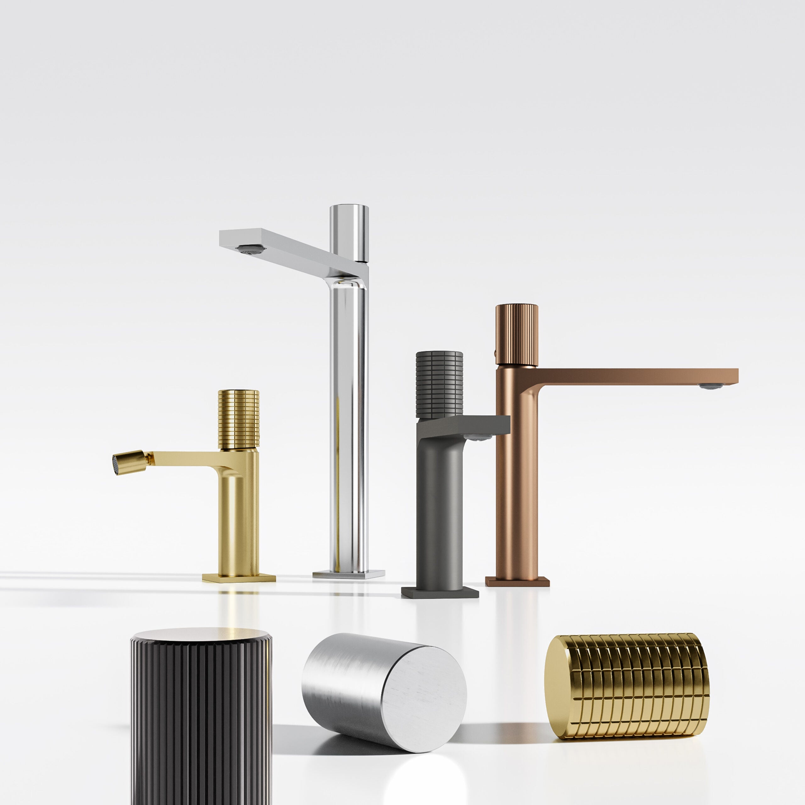 Miscelatore lavabo personalizzabile RubiFlux serie Sculpt - varie finiture 2