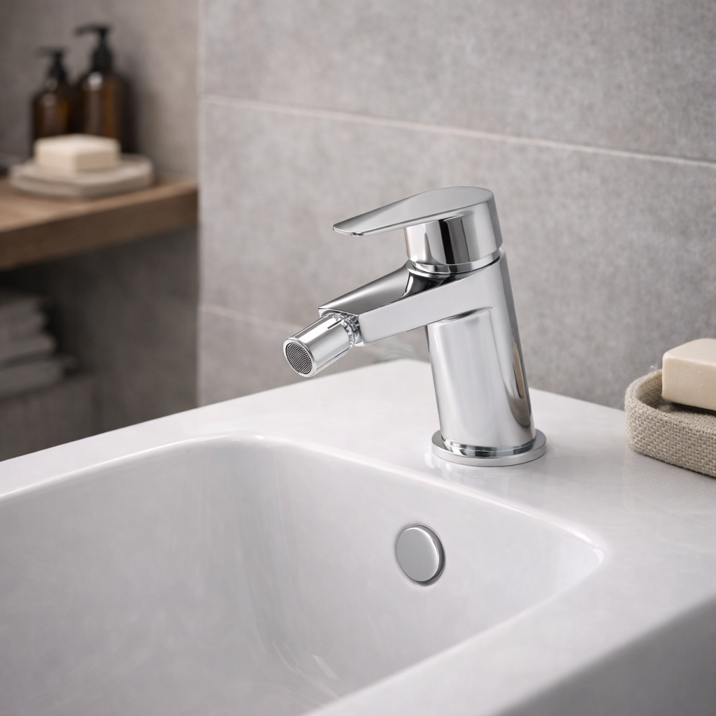 Miscelatore monocomando bidet RubiFlux serie Ampra - Cromo