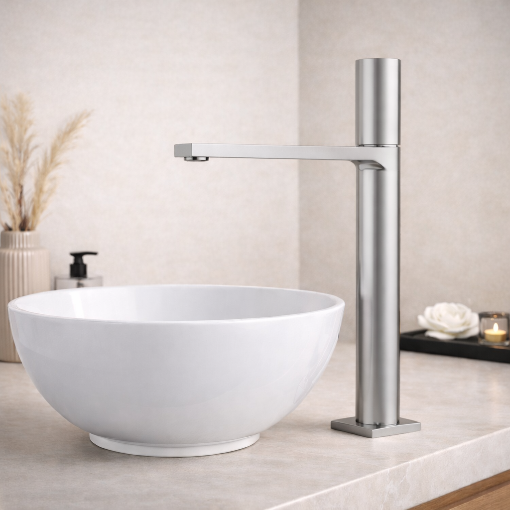 Miscelatore lavabo alto personalizzabile RubiFlux serie Sculpt - varie finiture 6