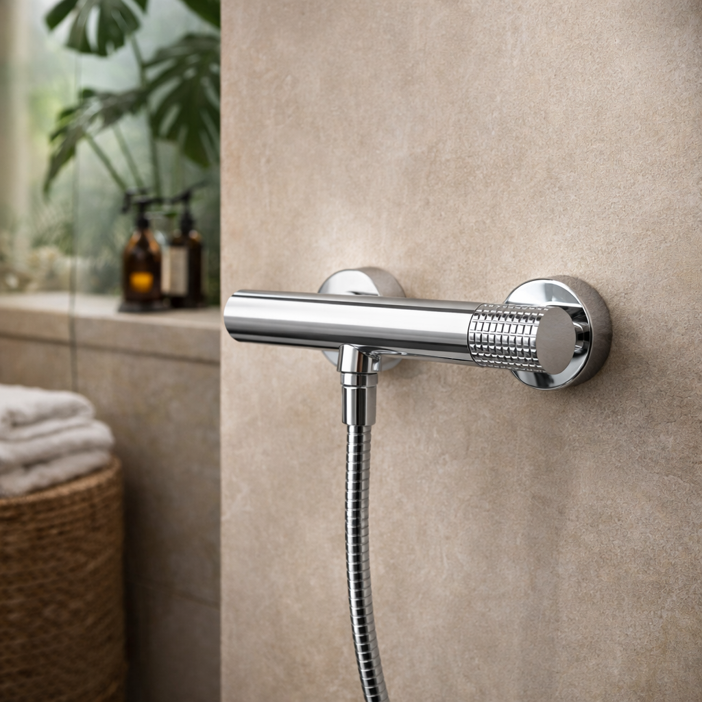 Miscelatore esterno doccia personalizzabile RubiFlux serie Sculpt - varie finiture