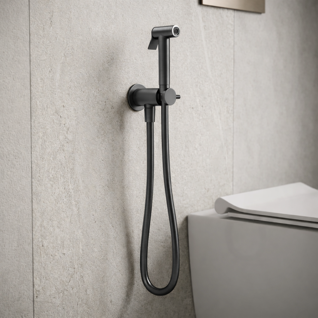 Idroscopino con miscelatore in acciaio 316L BathCore – cromo satinato, bronzo o gun metal 3