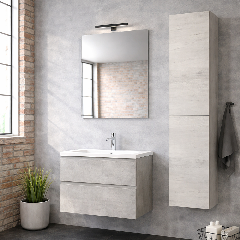 Colonna bagno sospesa Cubi&Co serie Block - 160x30 cm 3