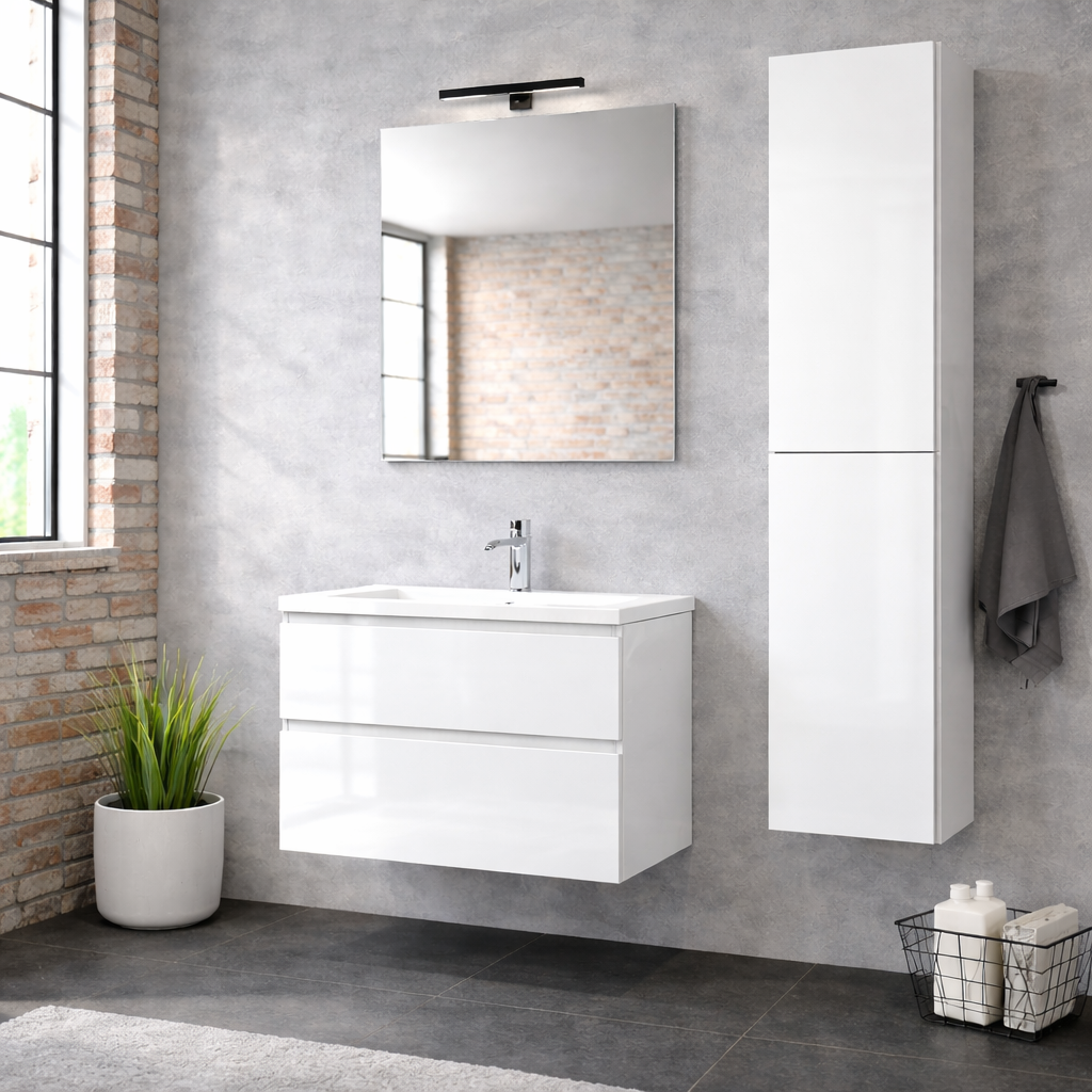 Colonna bagno sospesa Cubi&Co serie Block - 160x30 cm