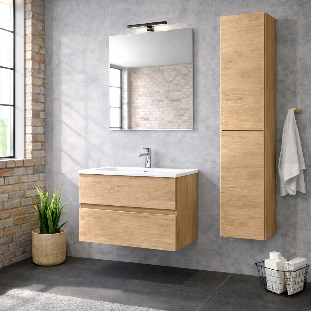Colonna bagno sospesa Cubi&Co serie Block - 160x30 cm 4