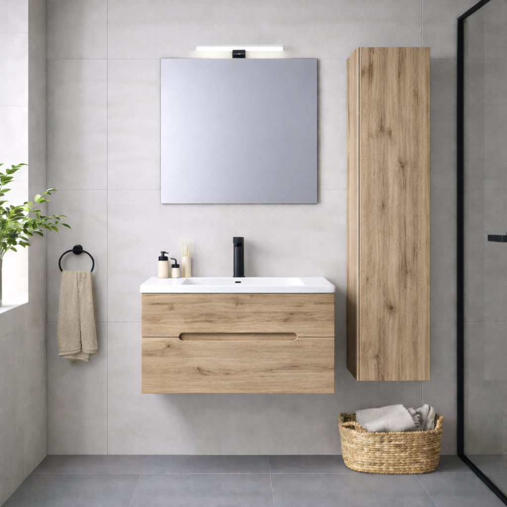 Colonna bagno sospesa Cubi&Co serie Zeus con anta reversibile - 150 cm 4