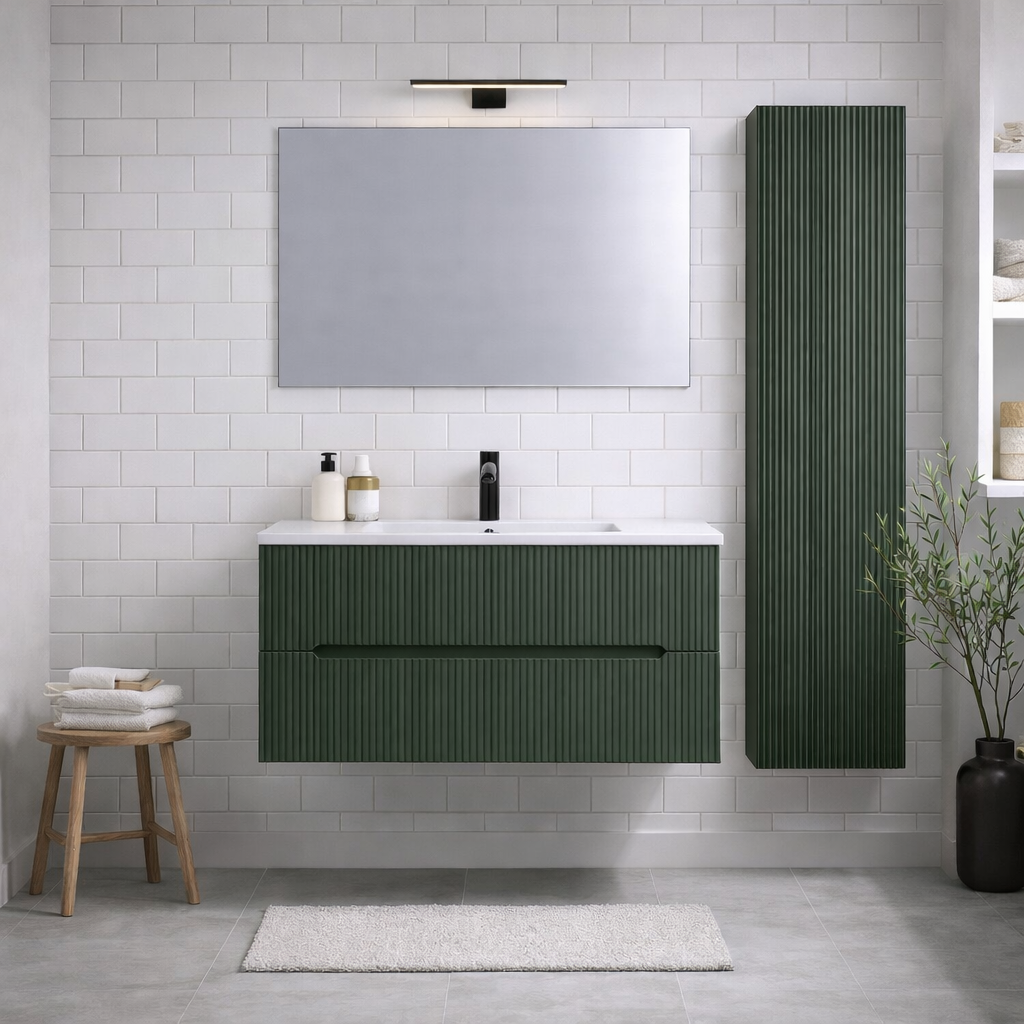Colonna bagno sospesa cannettata Cubi&Co serie Stick - 150 cm 5