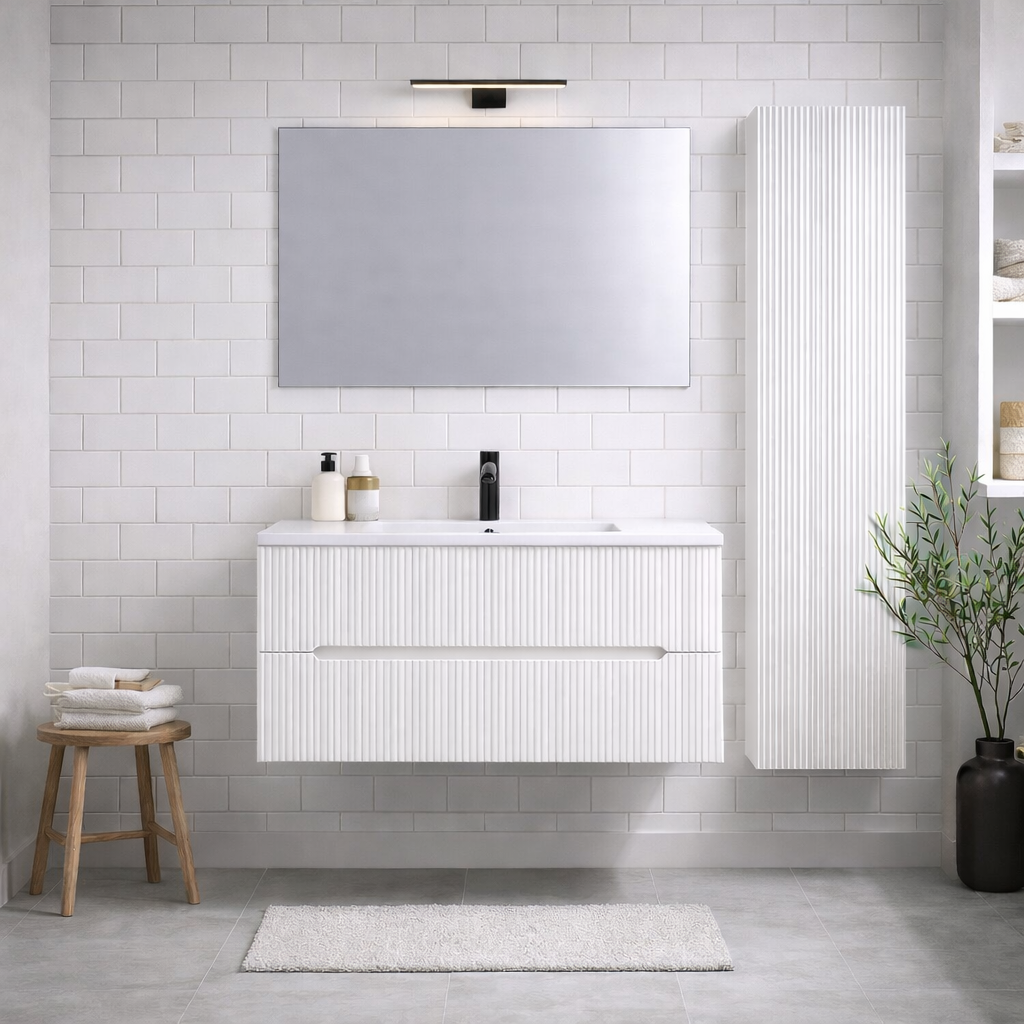 Colonna bagno sospesa cannettata Cubi&Co serie Stick - 150 cm 2