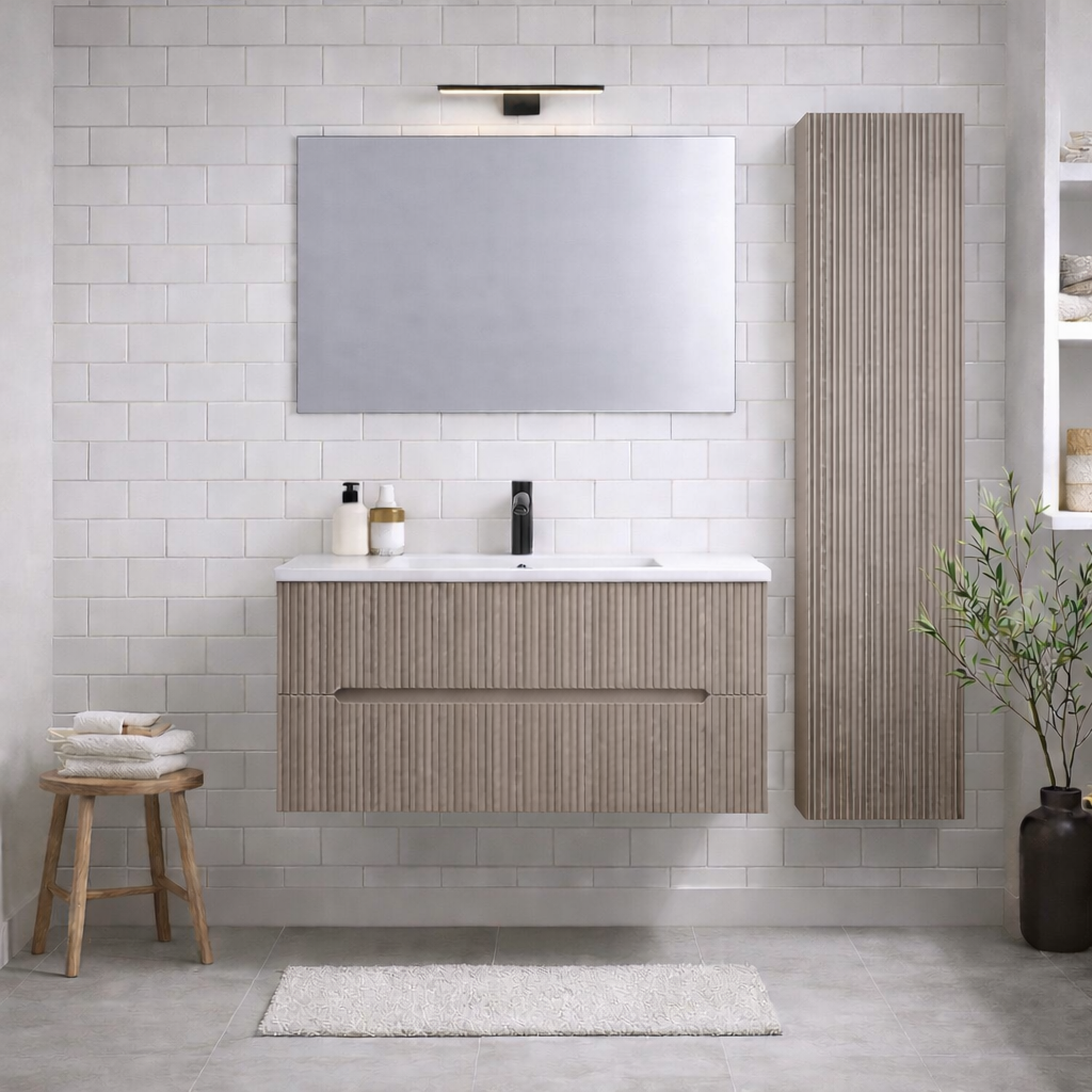 Colonna bagno sospesa cannettata Cubi&Co serie Stick - 150 cm 4