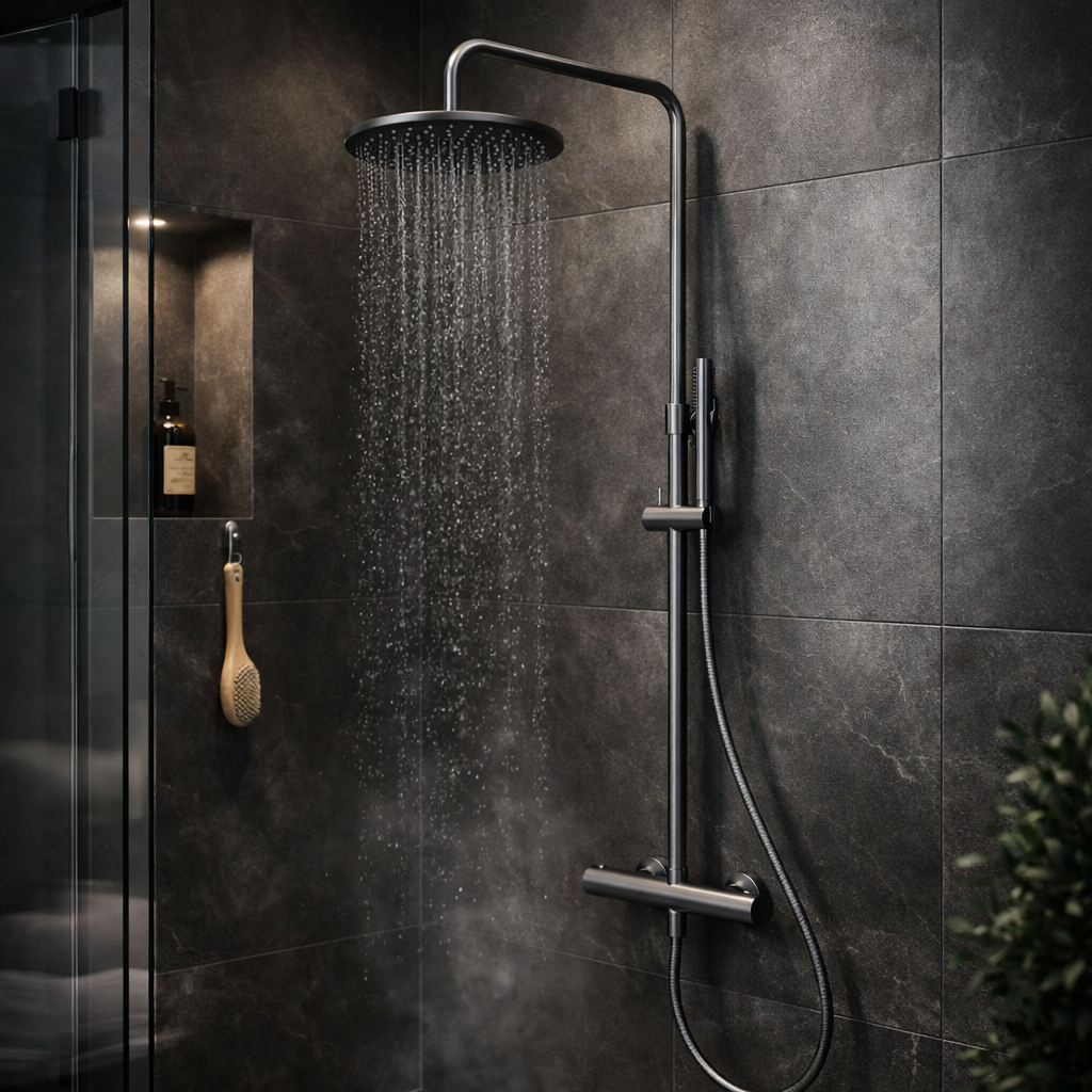 Colonna doccia Lady acciaio gun metal design moderno