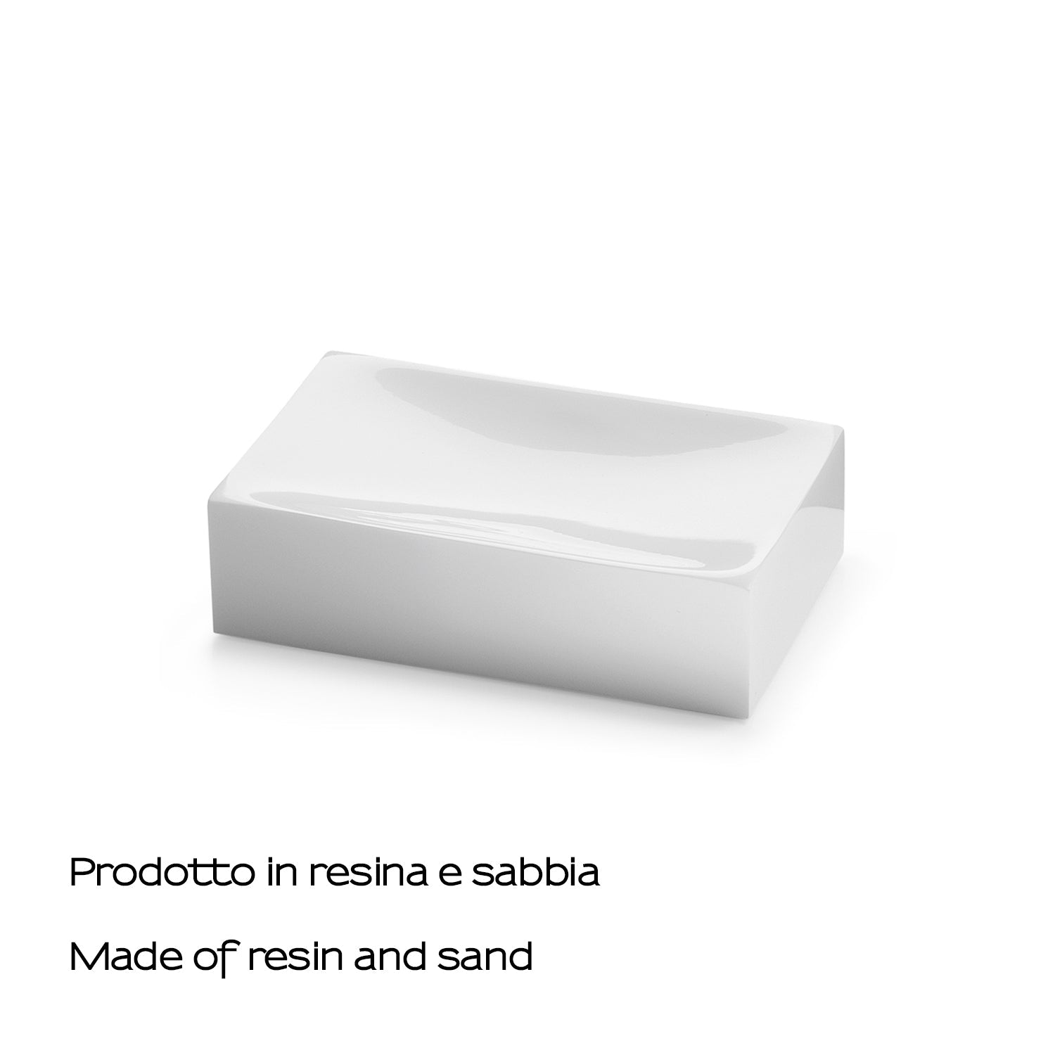  Portasapone in resina e sabbia Gedy serie Sofia - Bianco