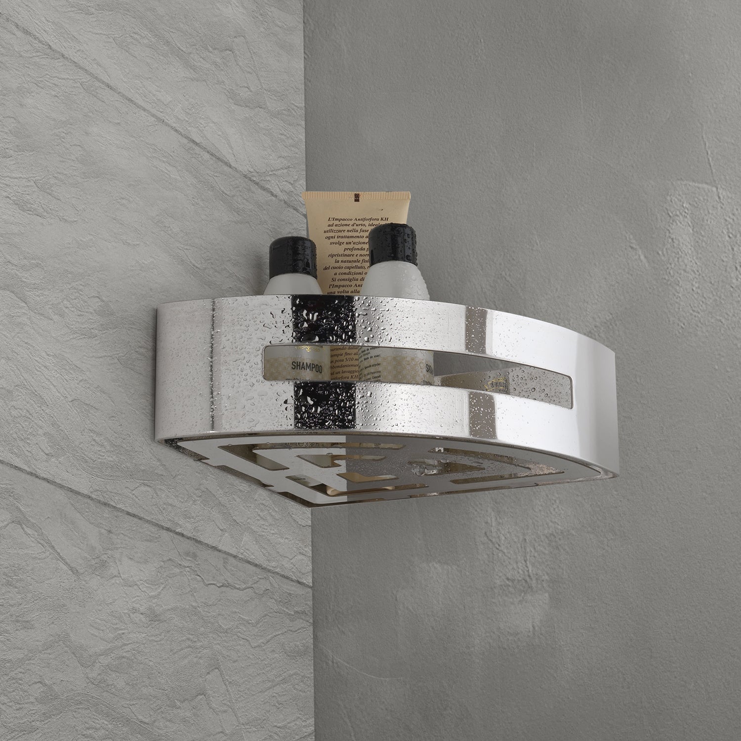  Portaoggetti doccia angolare modello Poseidon Gedy cromo by CeramicStore | Lo specialista del tuo bagno