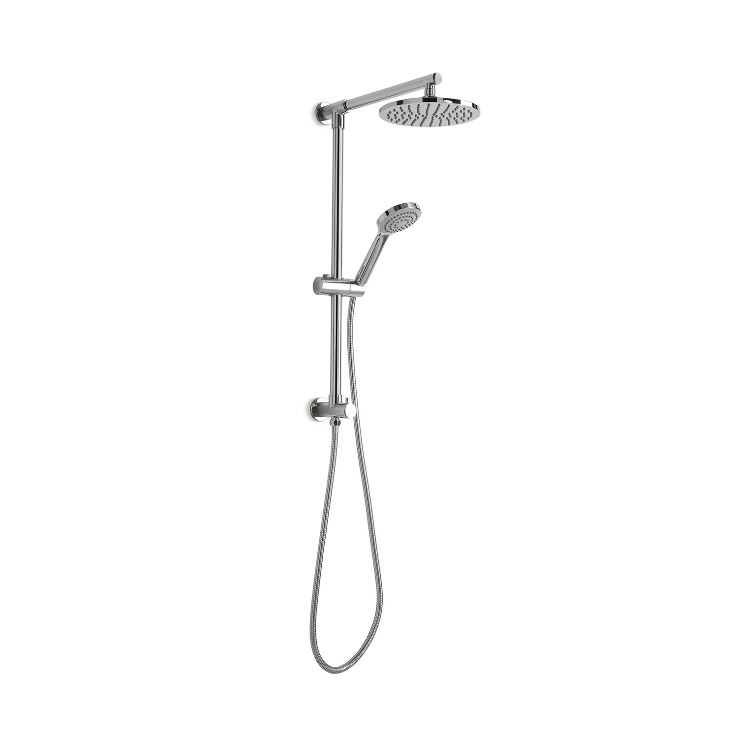 Colonna doccia fissa 70 cm con soffione e doccetta modello Star 02 di Gedy - Cromato by CeramicStore | Lo specialista del tuo bagno