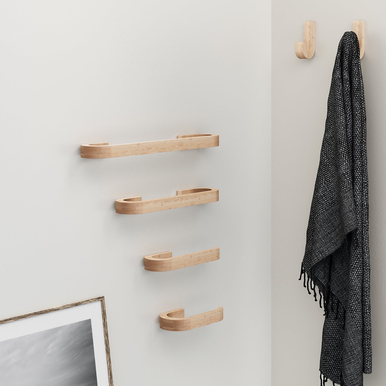  Portasalviette ad anello in bambà¹ Gedy serie Himalaya - Naturale by CeramicStore | Lo specialista del tuo bagno