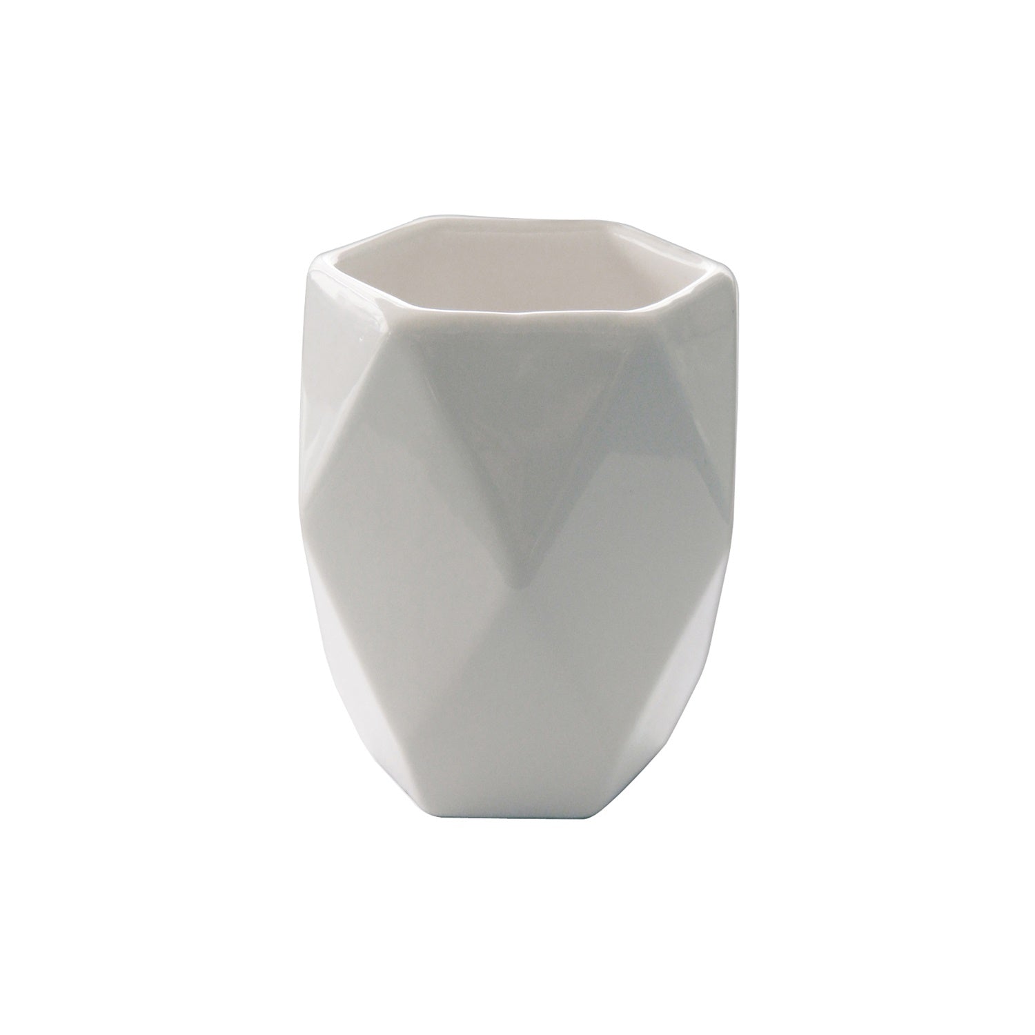 Portaspazzolini in ceramica Gedy serie Dalia - Bianco