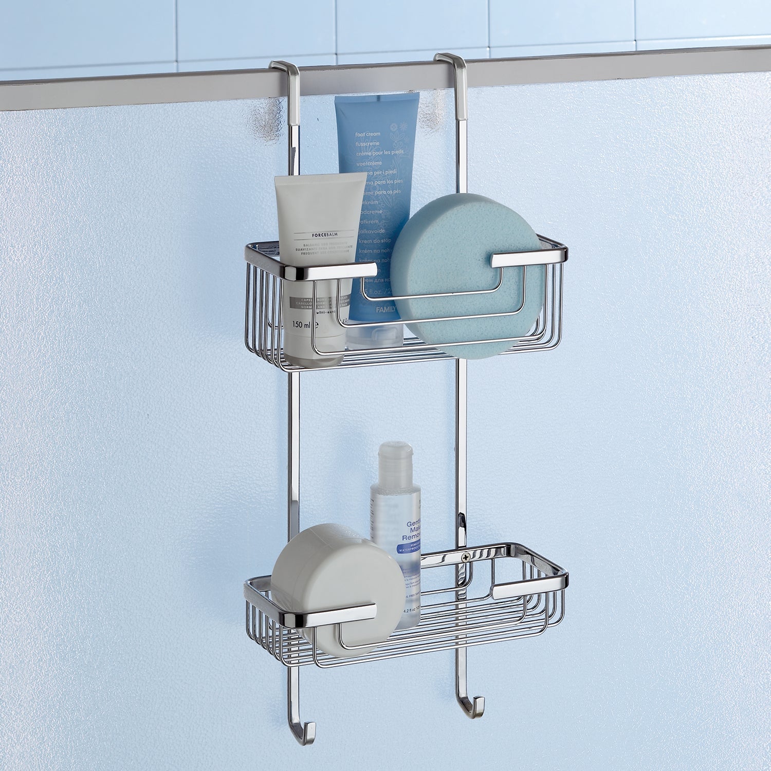  Portaoggetti doccia angolare a 2 ripiani modello Apollo di Gedy - Cromato by CeramicStore | Lo specialista del tuo bagno