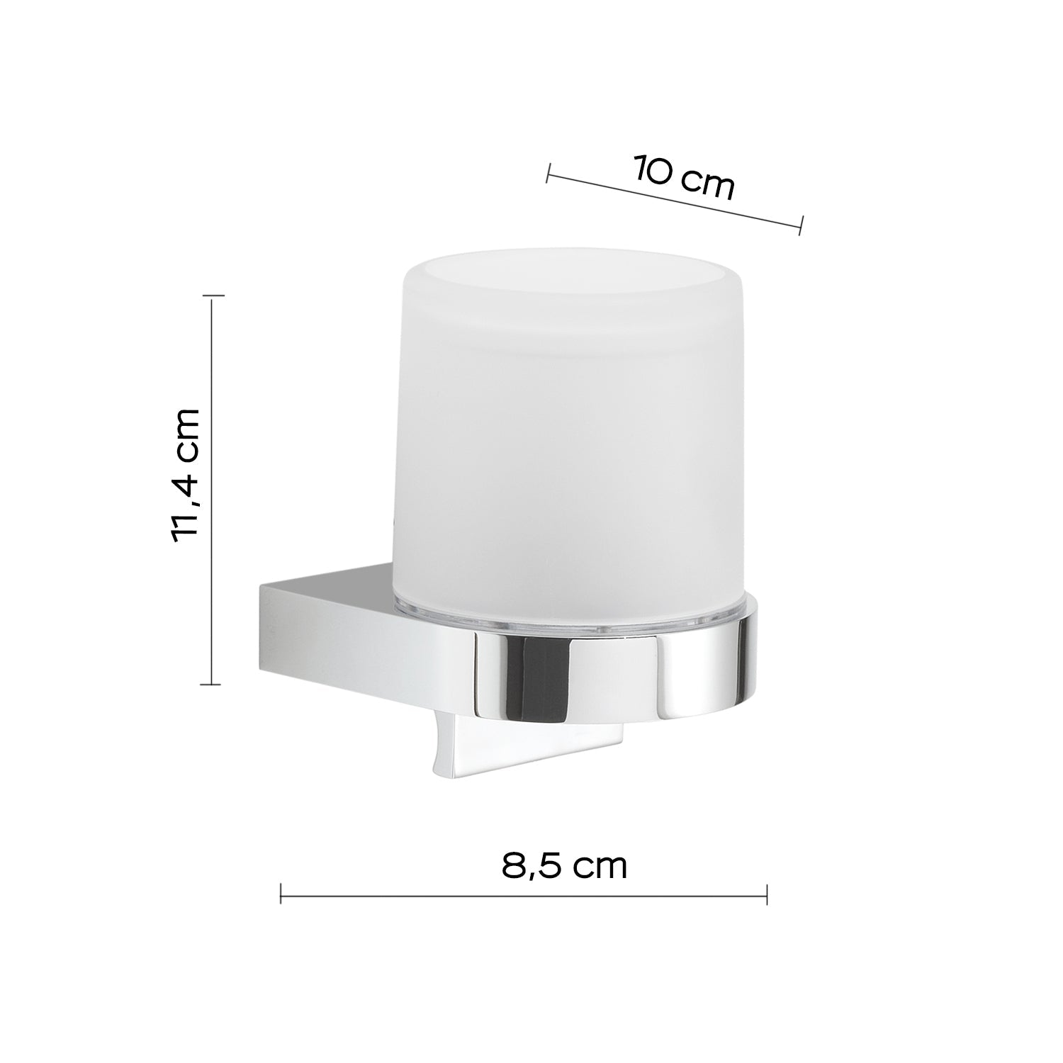  Distributore di sapone tondo di Gedy modello Giava da 150 ml in vetro e Cromall - Cromato by CeramicStore | Lo specialista del tuo bagno