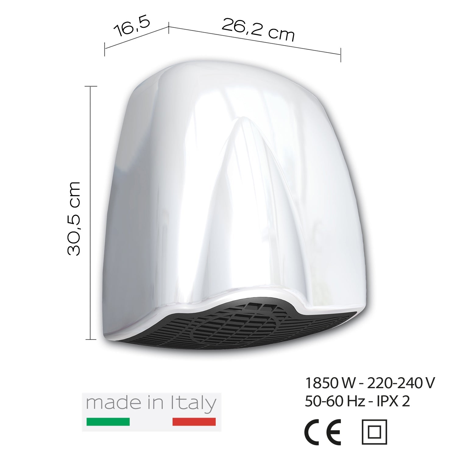  Gedy Brisa - Asciugamani Motore Induzione Fotocellula by CeramicStore | Lo specialista del tuo bagno