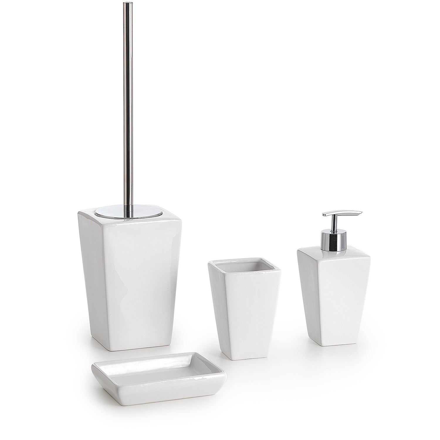  Portaspazzolini in ceramica Gedy serie Karima - Bianco