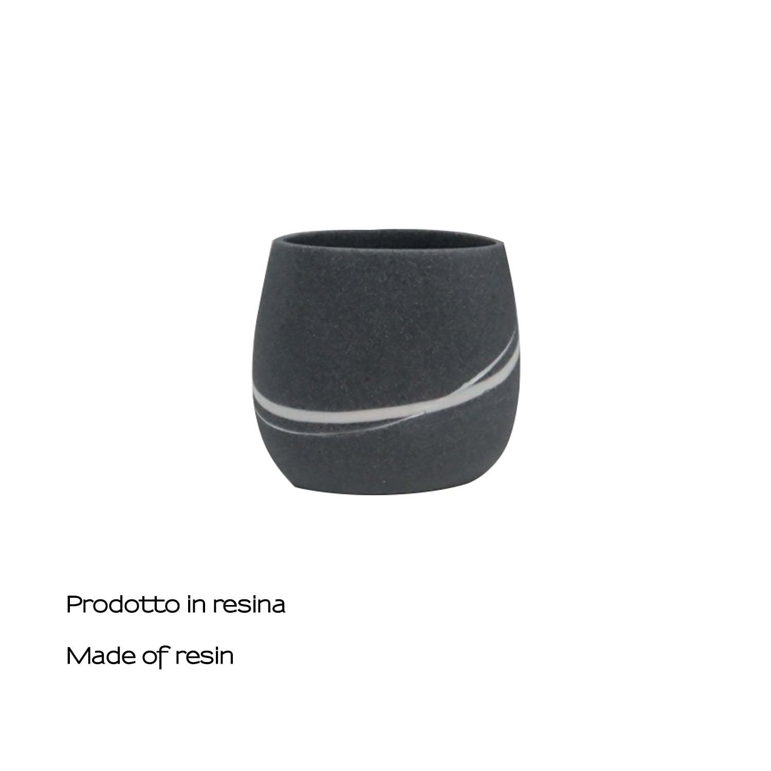  Portaspazzolini da appoggio Gedy serie Yvonne - Grigio