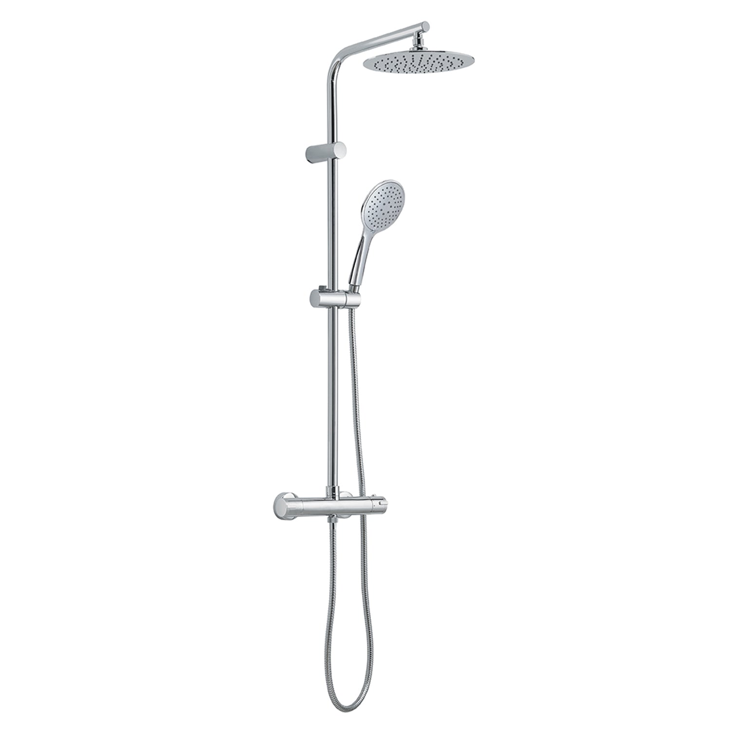 Colonna doccia tonda regolabile modello Easy Mix 02 di Gedy da 102cm - Cromo by CeramicStore | Lo specialista del tuo bagno