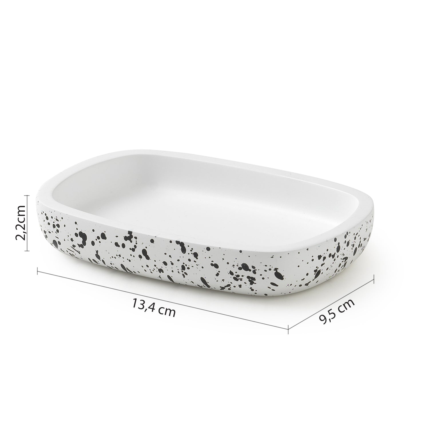  Portasapone con dettagli neri Gedy serie Layla - Bianco