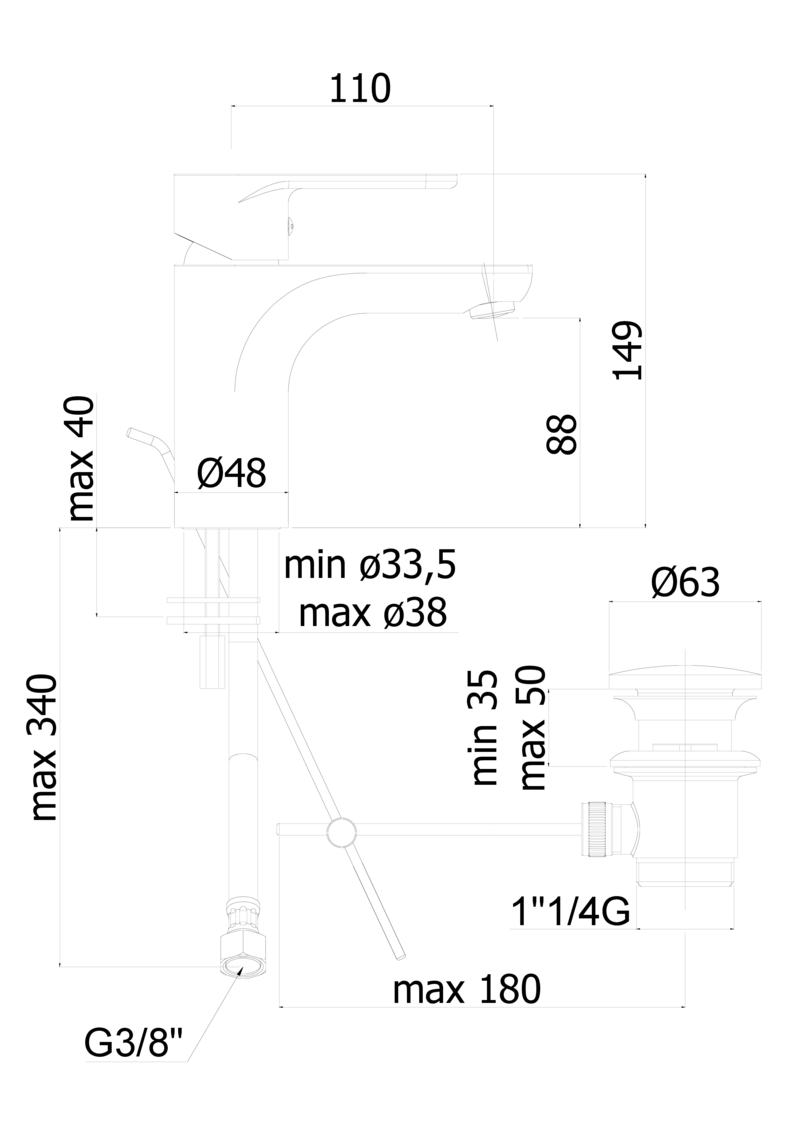 Set di miscelatori Paffoni serie Green lavabo e bidet - Cromo 3