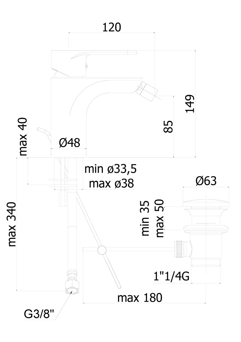 Set di miscelatori Paffoni serie Green lavabo e bidet - Cromo 2