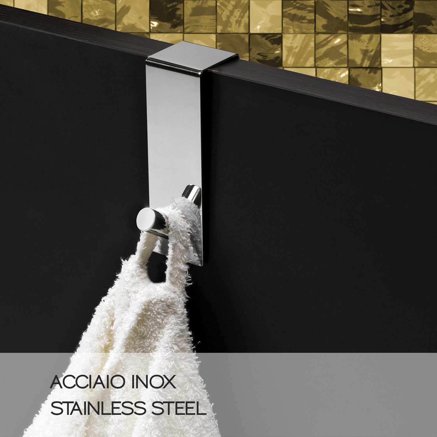  Appendiabiti Morgana singolo sopraporta da 40 mm - Cromato by CeramicStore | Lo specialista del tuo bagno