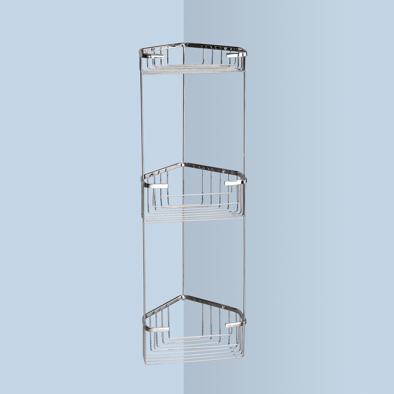  Portaoggetti doccia angolare a 3 ripiani modello Augustus di Gedy - Cromato by CeramicStore | Lo specialista del tuo bagno