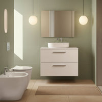 Sanitari Ideal Standard i.life O con scarico traslato fino a 32 cm con sedile soft close slim