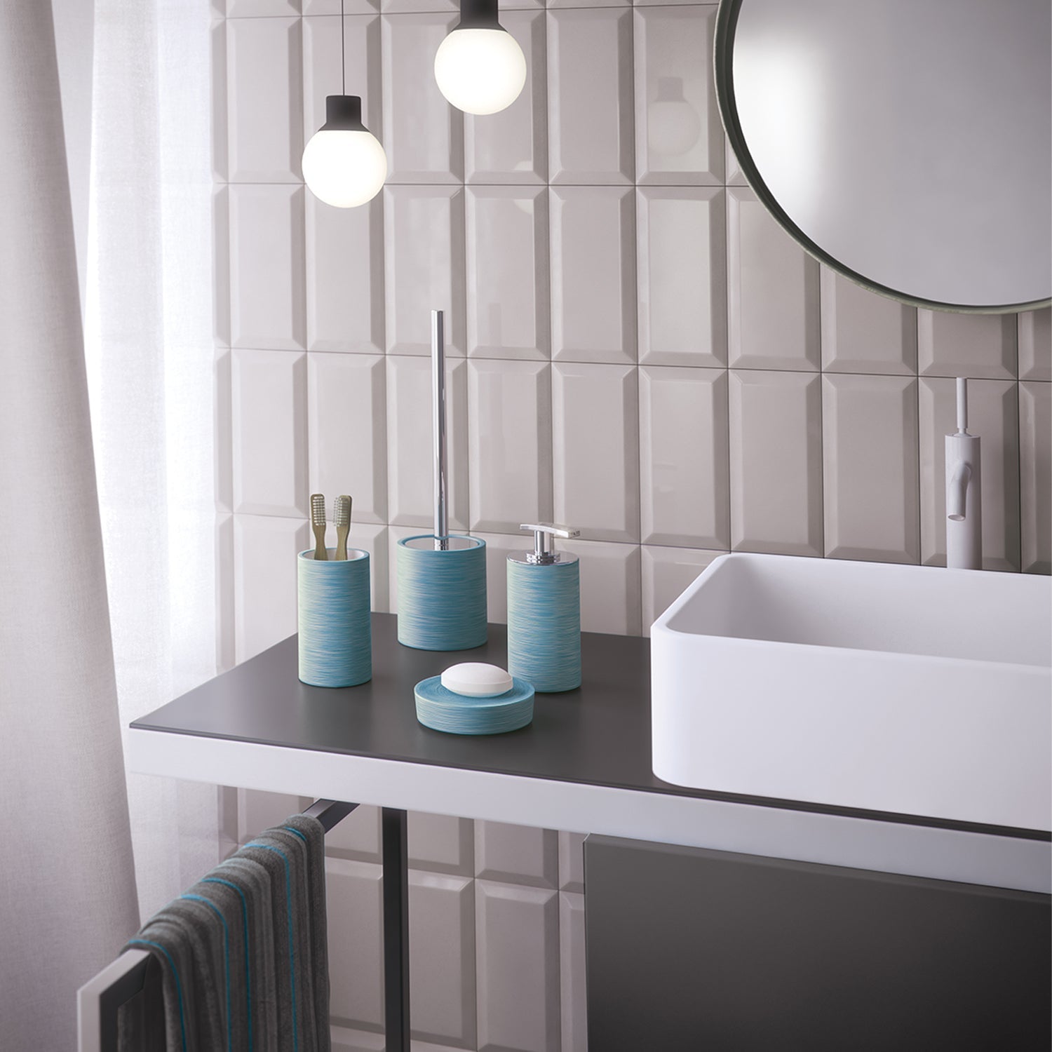  Scopino da appoggio Gedy serie Sole - Azzurro by CeramicStore | Lo specialista del tuo bagno
