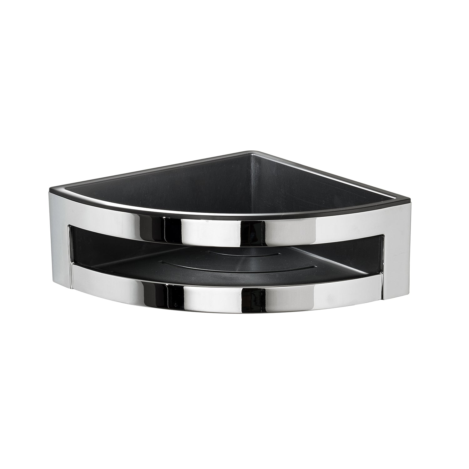 Portaoggetti doccia angolare modello Zante di Gedy - Cromato/Nero by CeramicStore | Lo specialista del tuo bagno