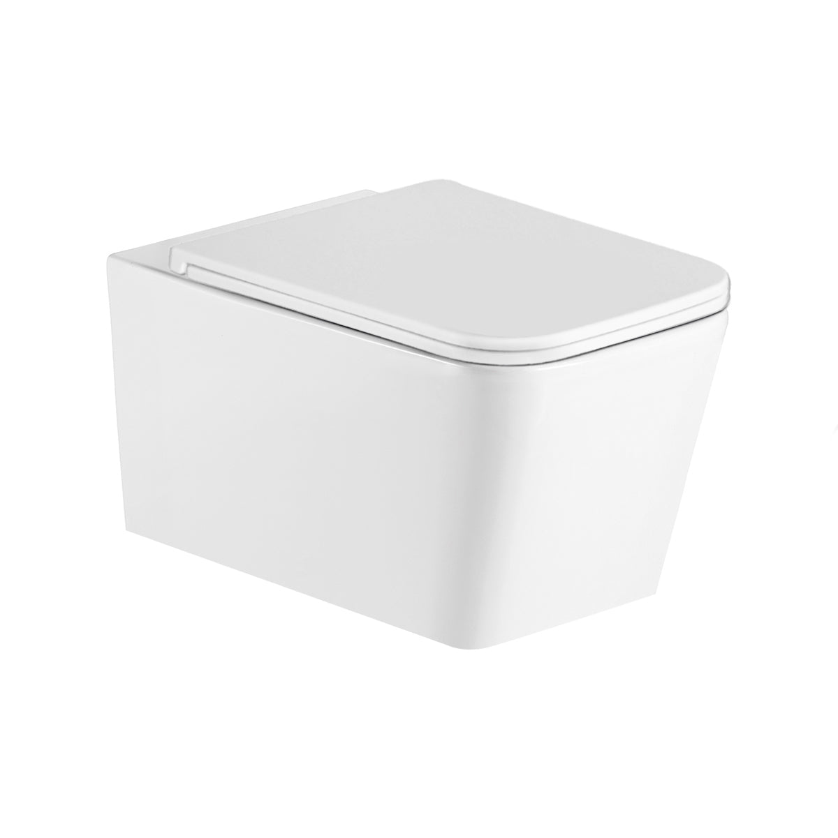 Coppia sanitari sospesi BathCore serie Nuvia 52x36 cm - Vaso sospeso + bidet sospeso + copriwater 4
