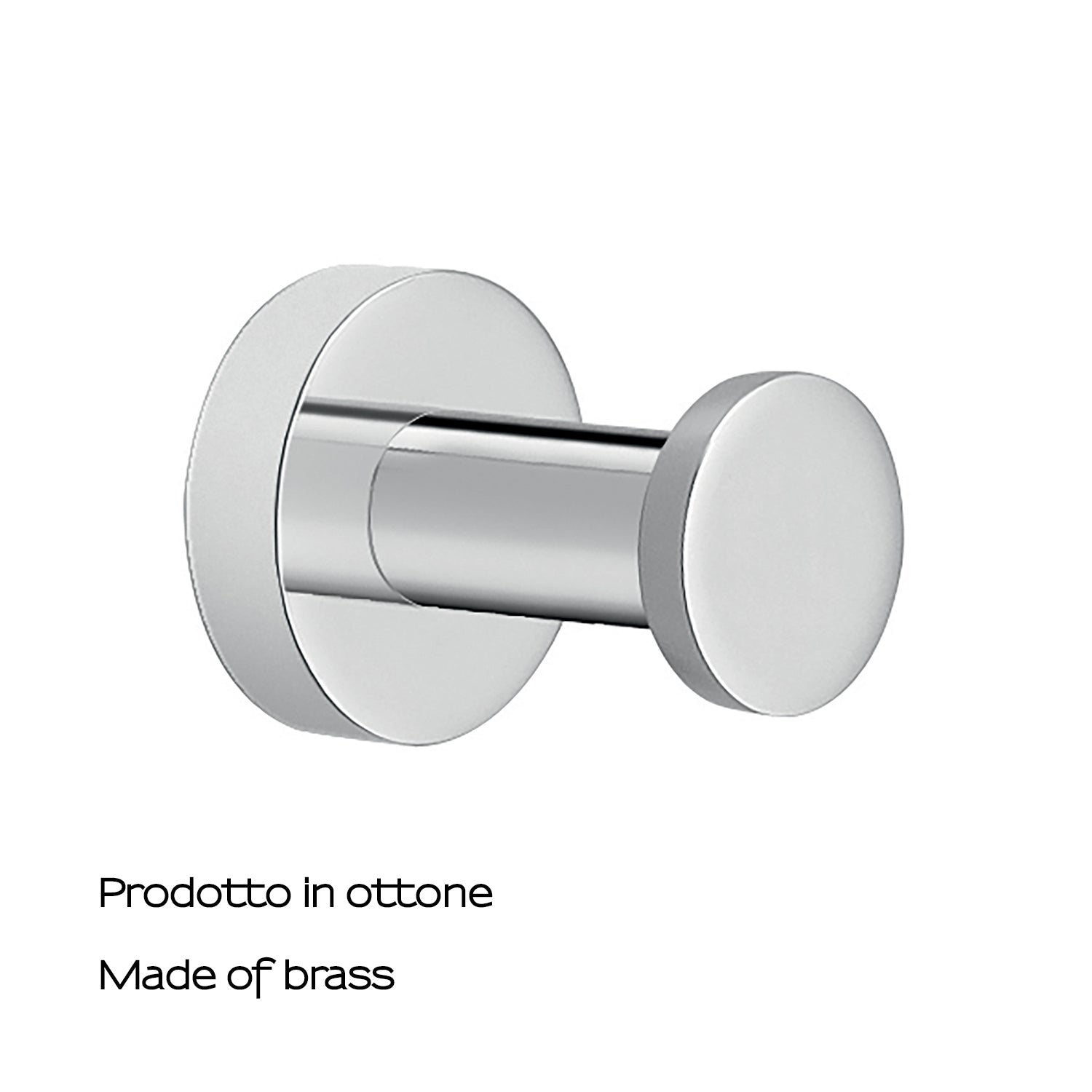  Appendiabiti singolo di Gedy modello Ustica in Ottone - Cromato by CeramicStore | Lo specialista del tuo bagno