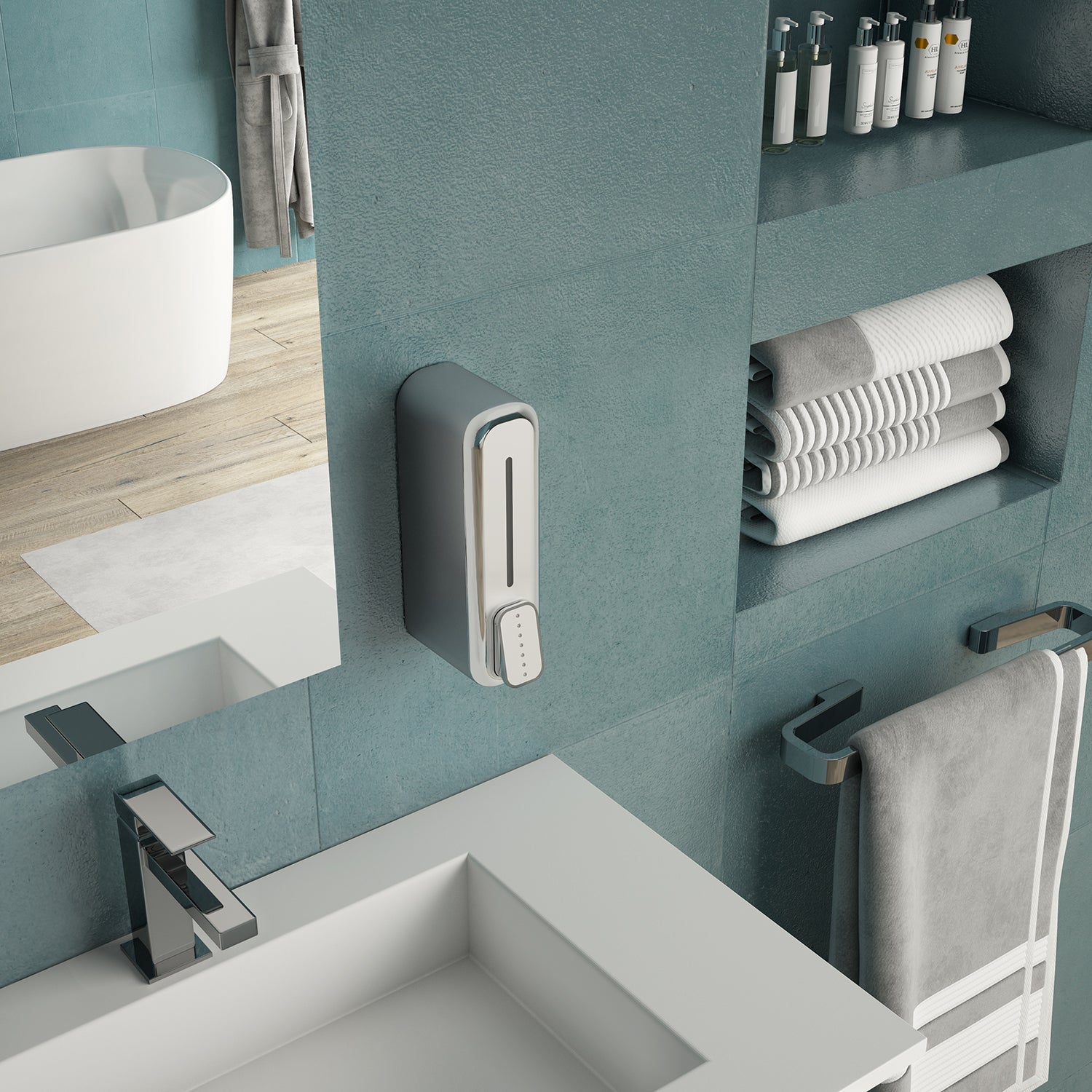  Distributore sapone/gel igienizzante di Gedy modello Mullet da 350 ml - Bianco by CeramicStore | Lo specialista del tuo bagno